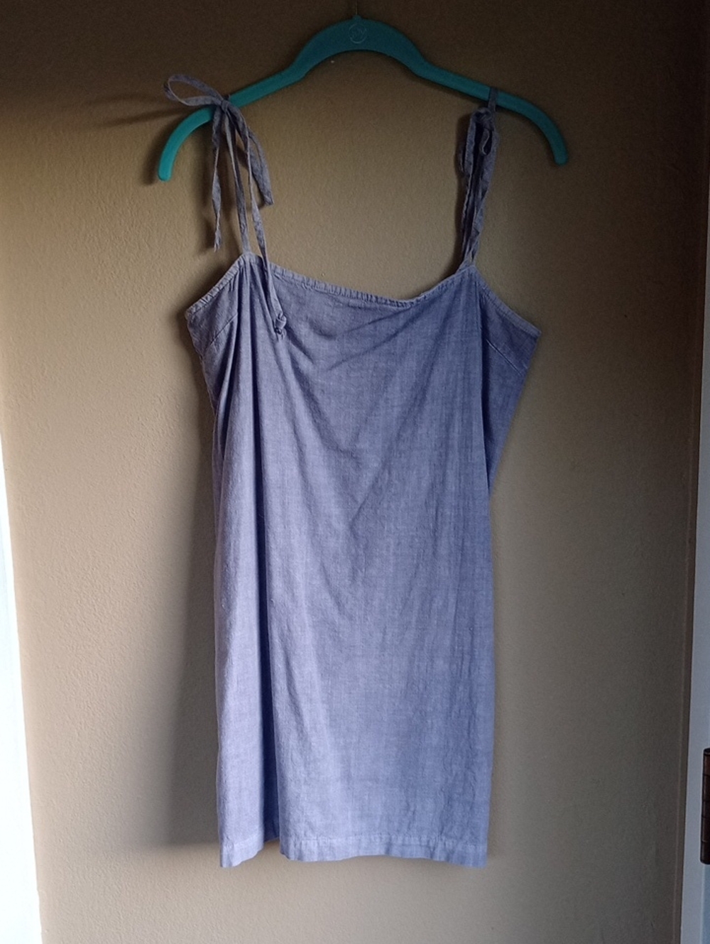 Urban Cotton Renewal Mini Dress Festival Hippie Natural Cover Up Top Size S